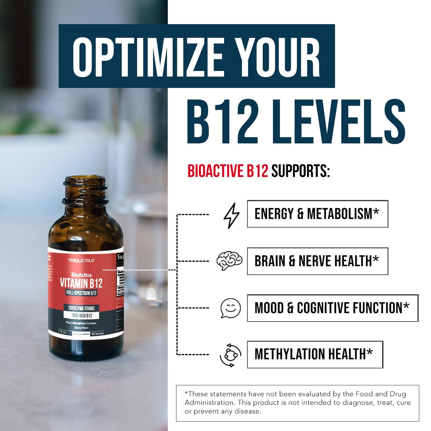 Suplemento BioActive B12 con Metilfolato y sabor cereza