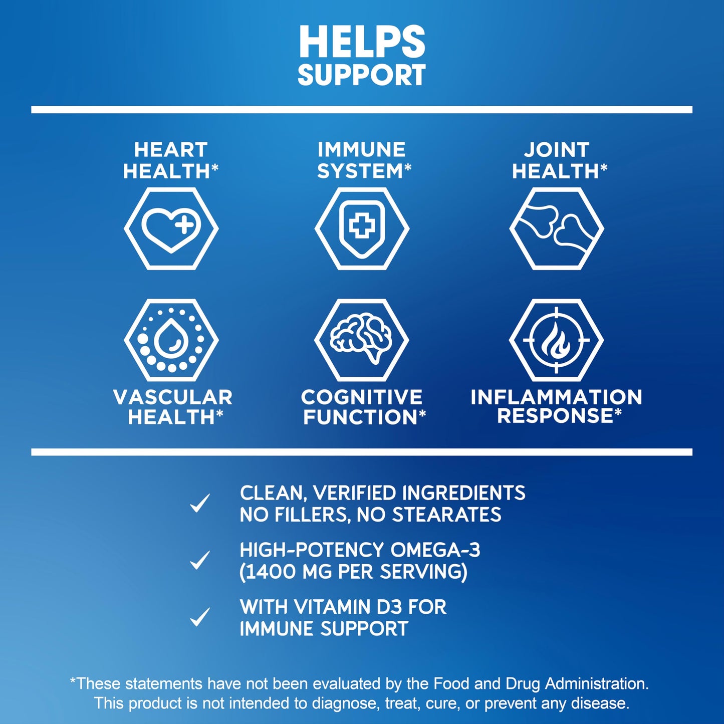 Suplemento BioEmblem Omega-3 con vitamina D3 y K2