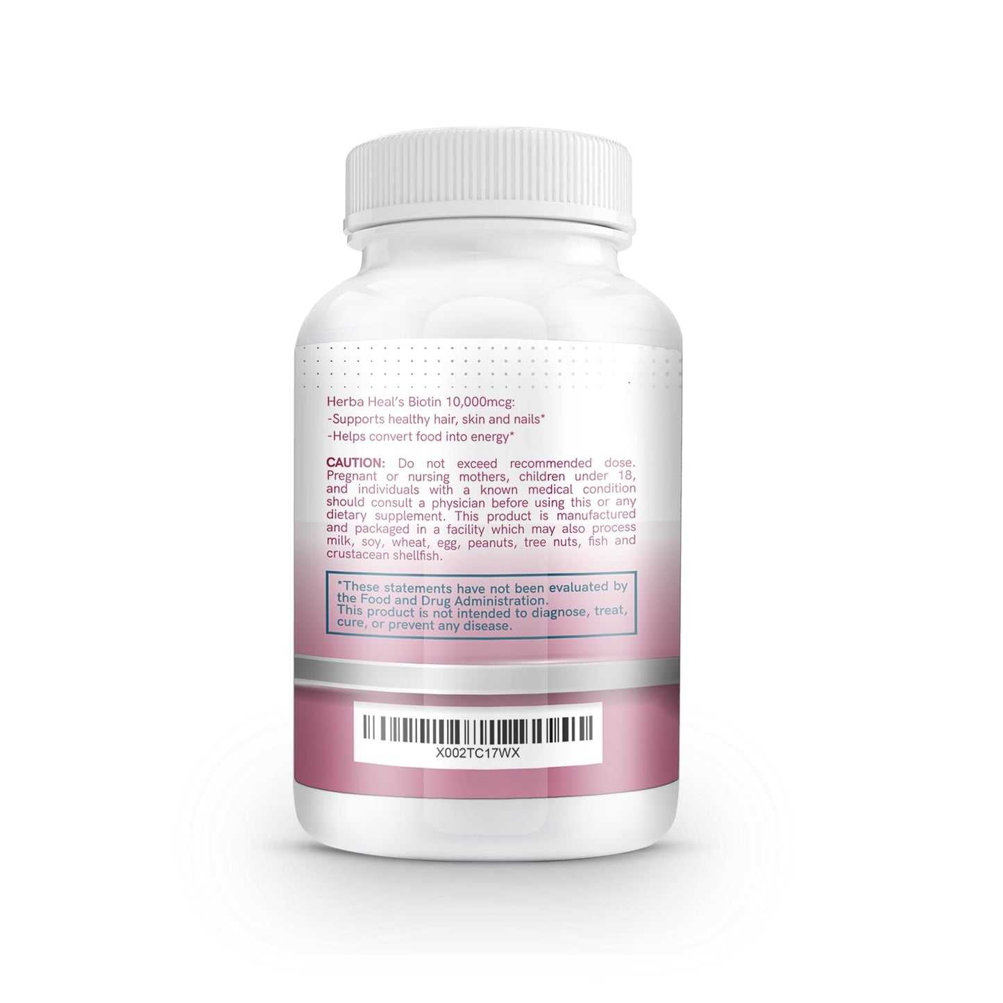 Suplemento de biotina 10000mcg HERBA HEAL para cabello