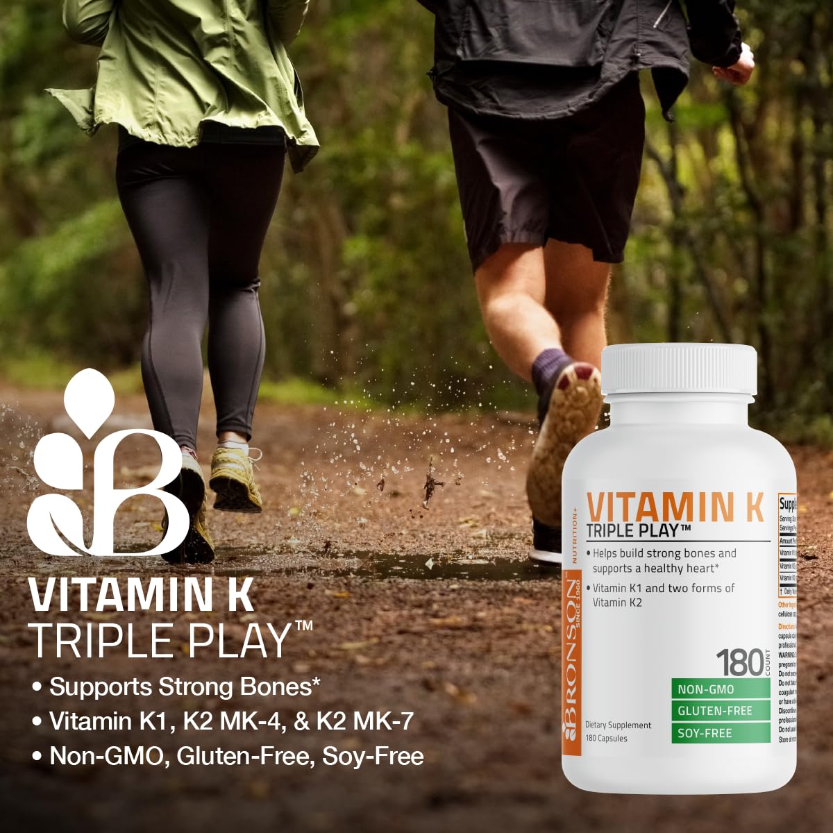 Suplemento Bronson sin gluten y sin OMG con vitamina K