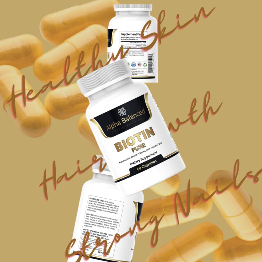 Suplemento para cabello, piel y uñas Alpha Balanced biotina pura