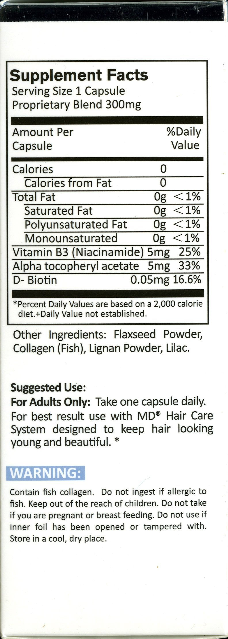 Suplemento contra caída de cabello MD Nutri
