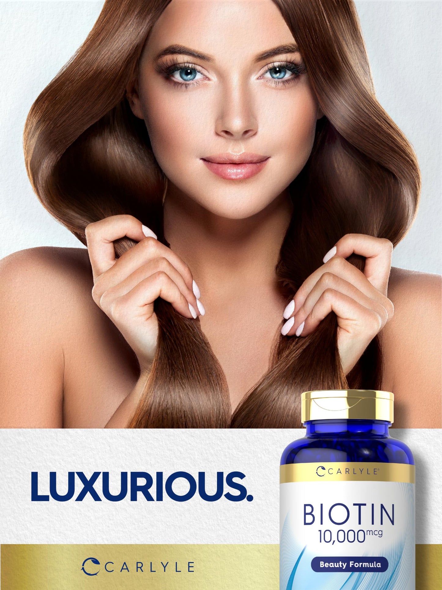 Suplemento Carlyle biotina vitamina b7 cápsulas blandas