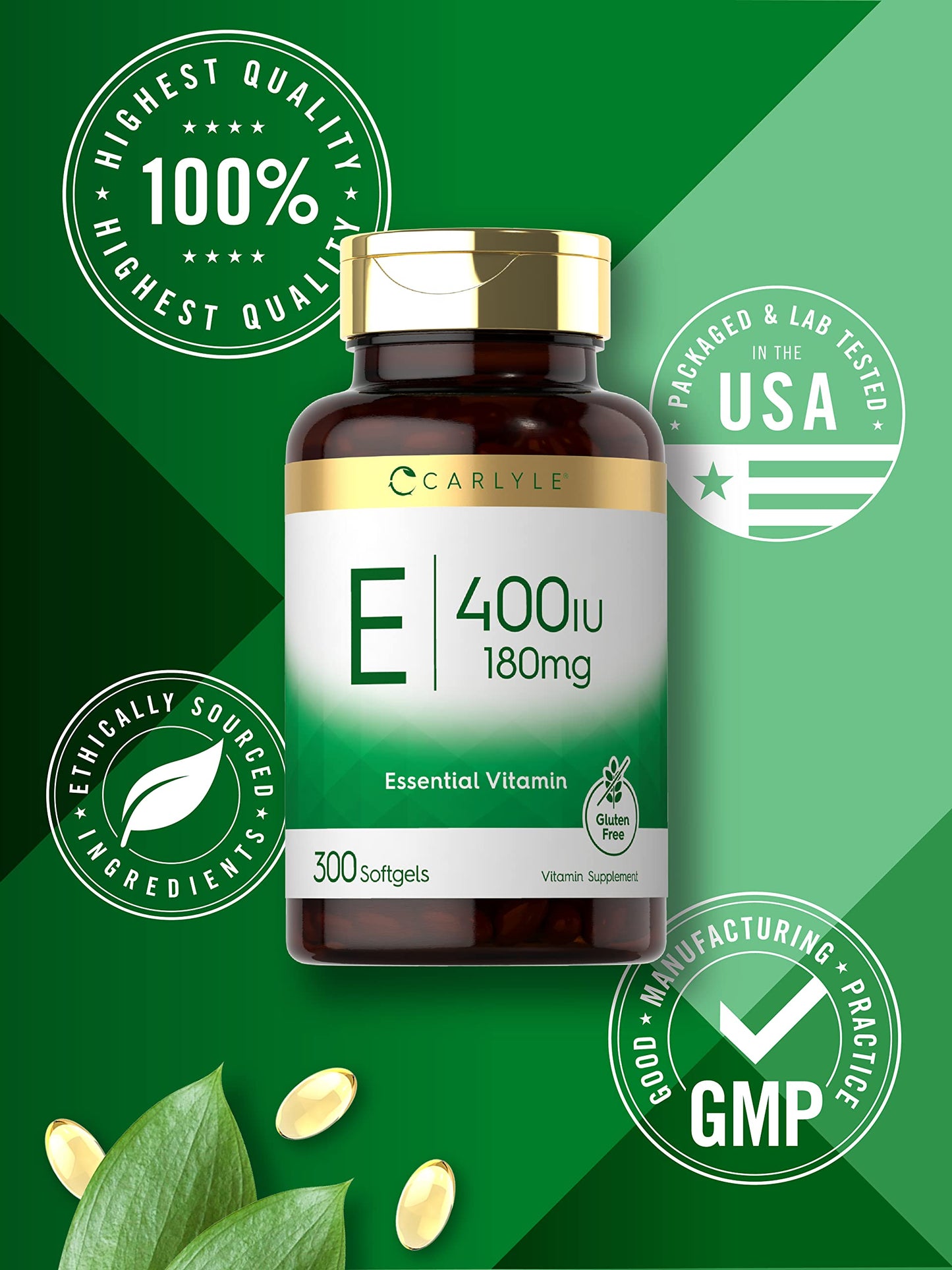 Suplemento Carlyle vitamina e 400 ui paquete 300 cápsulas blandas