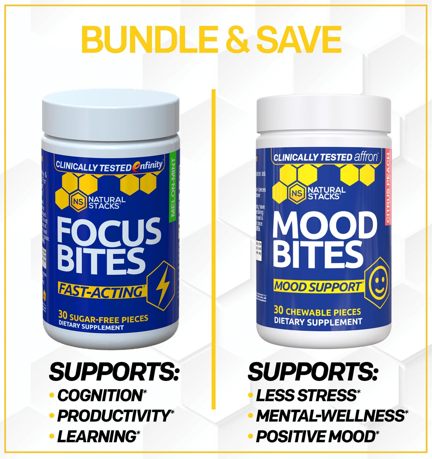 Suplemento clínico Natural Stacks para ansiedad