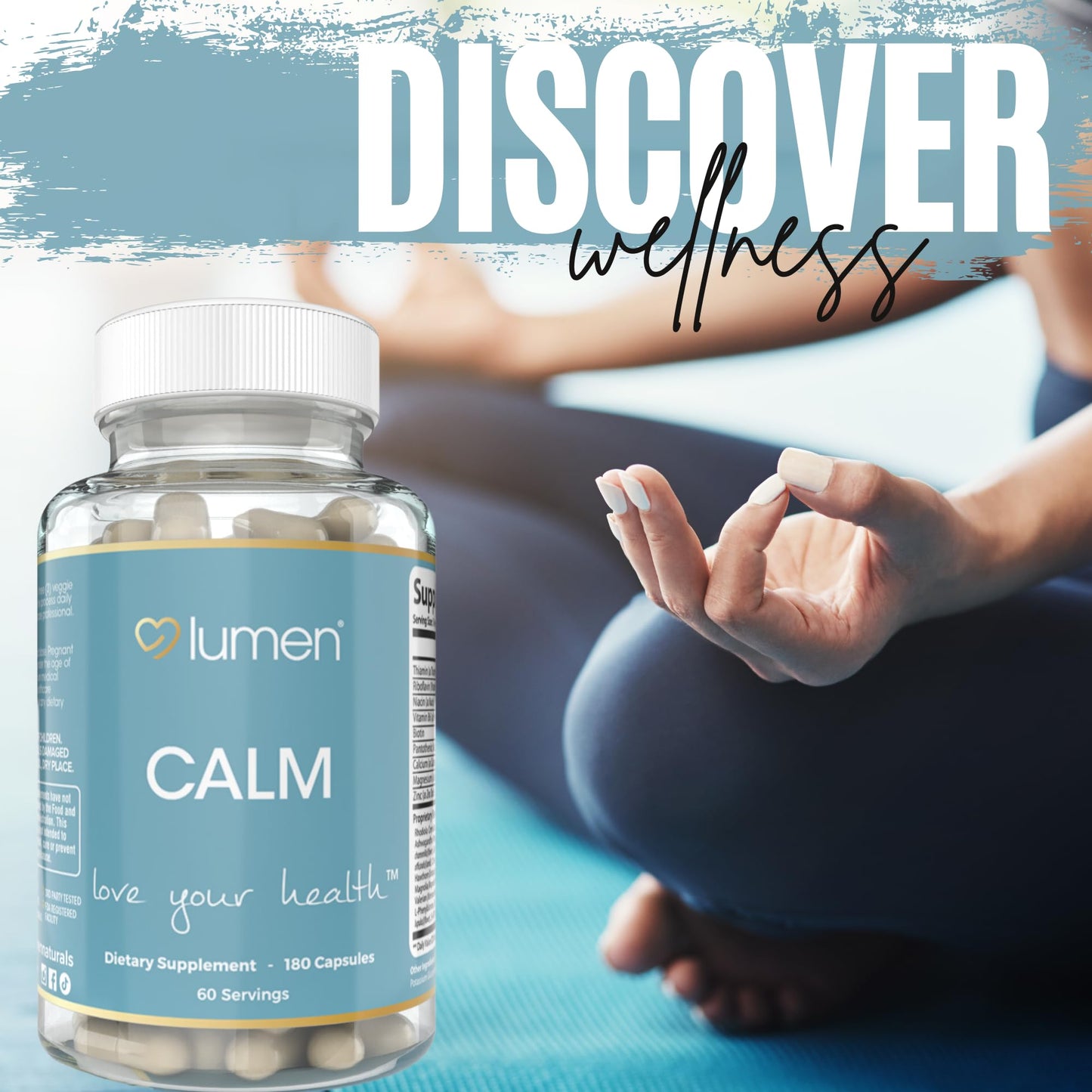 Suplemento confiable Lumen Naturals Calm sin OMG