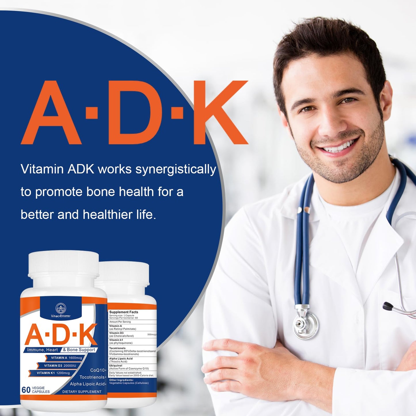 Suplemento corazón y huesos VITACRLLYNMN ADK