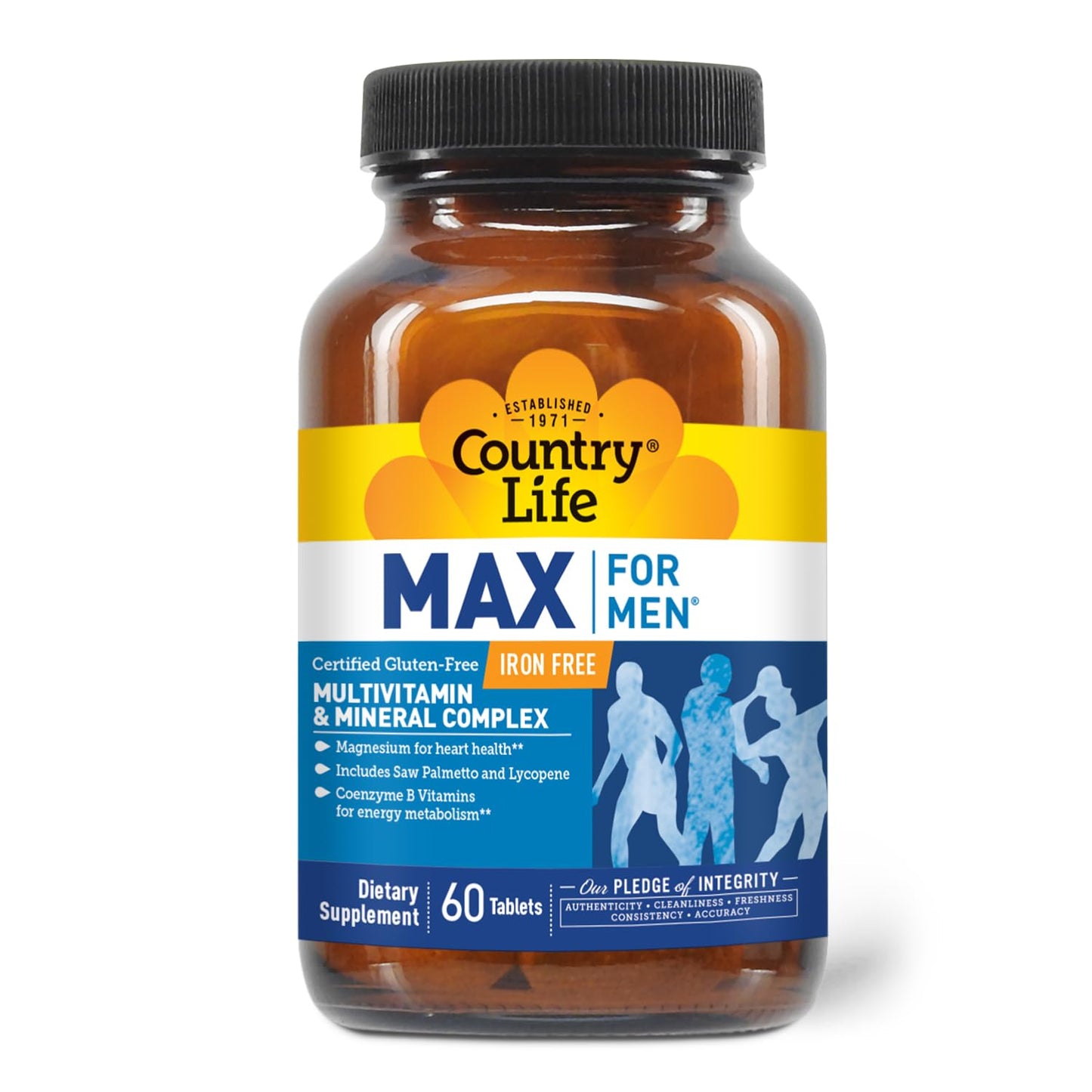 Suplemento multivitamínico Country Life, sin hierro