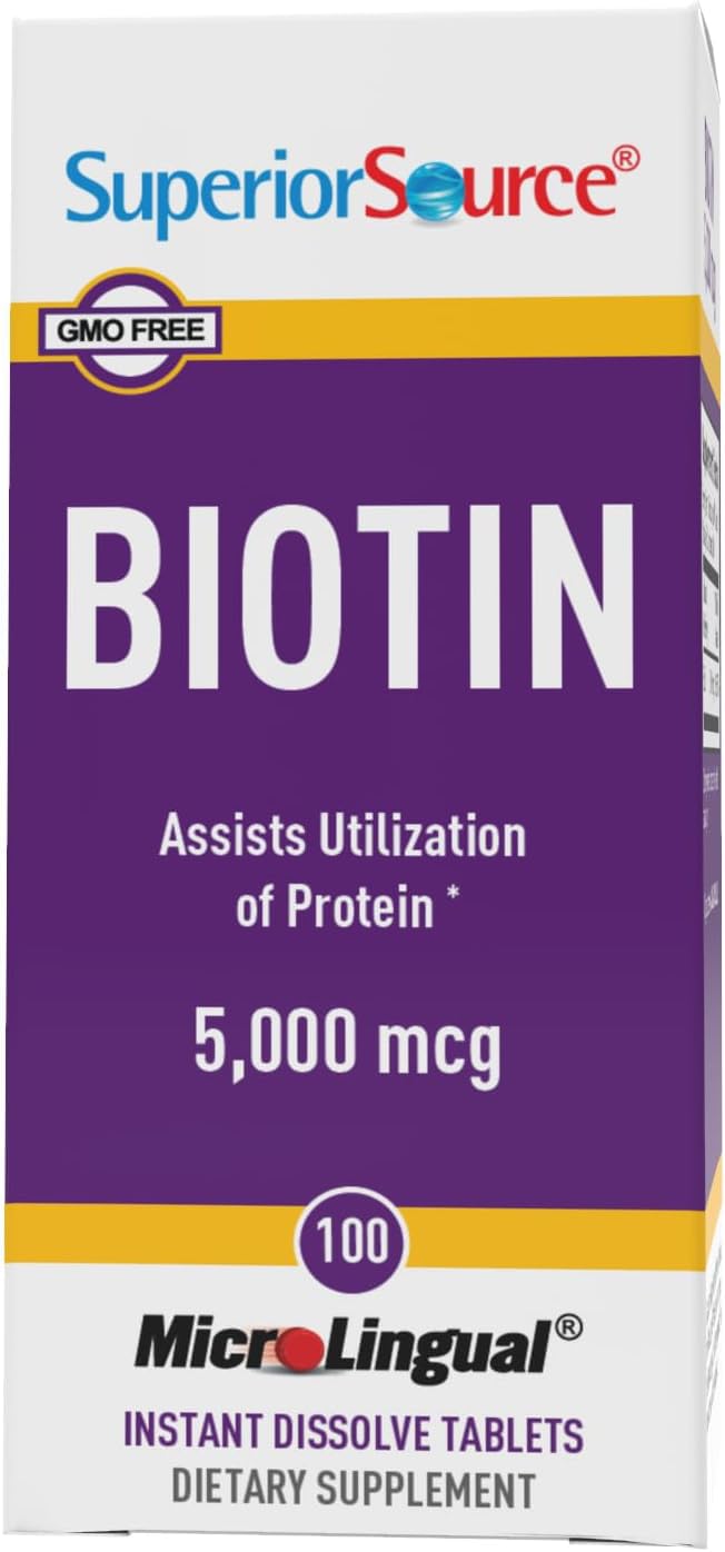 Suplemento diario biotina para uñas y cabello saludables
