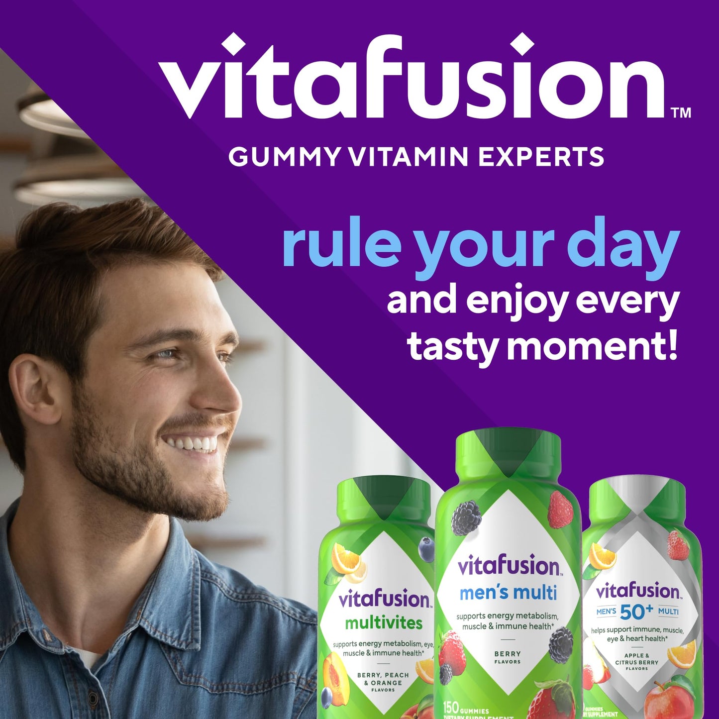 Suplemento diario Vitafusion para la energía y el bienestar