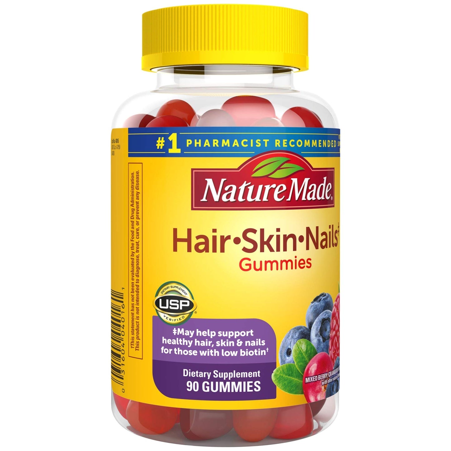 Suplemento dieta Nature Made biotina cabello piel uñas gomitas