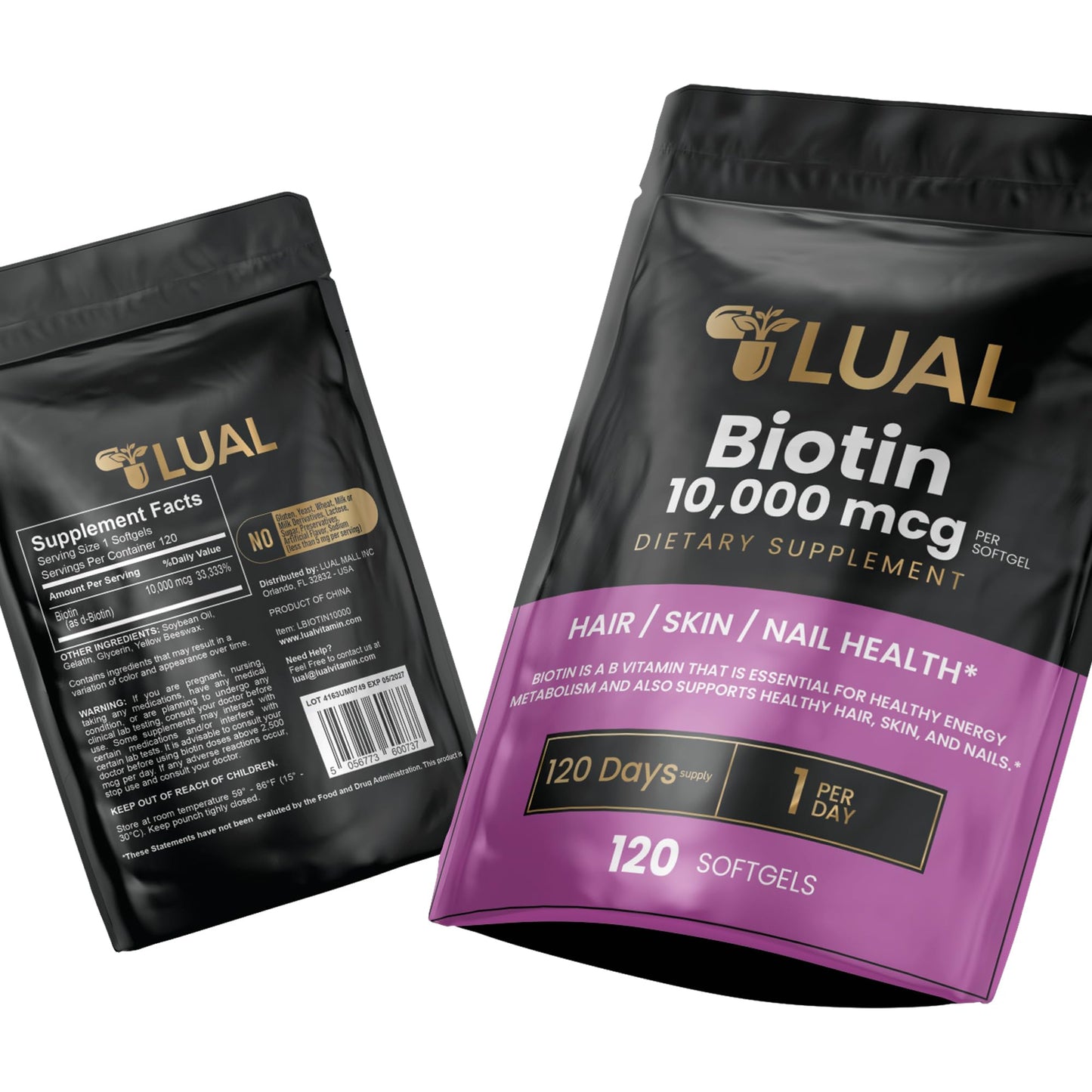 Suplemento dietético LUAL biotina 10000mcg