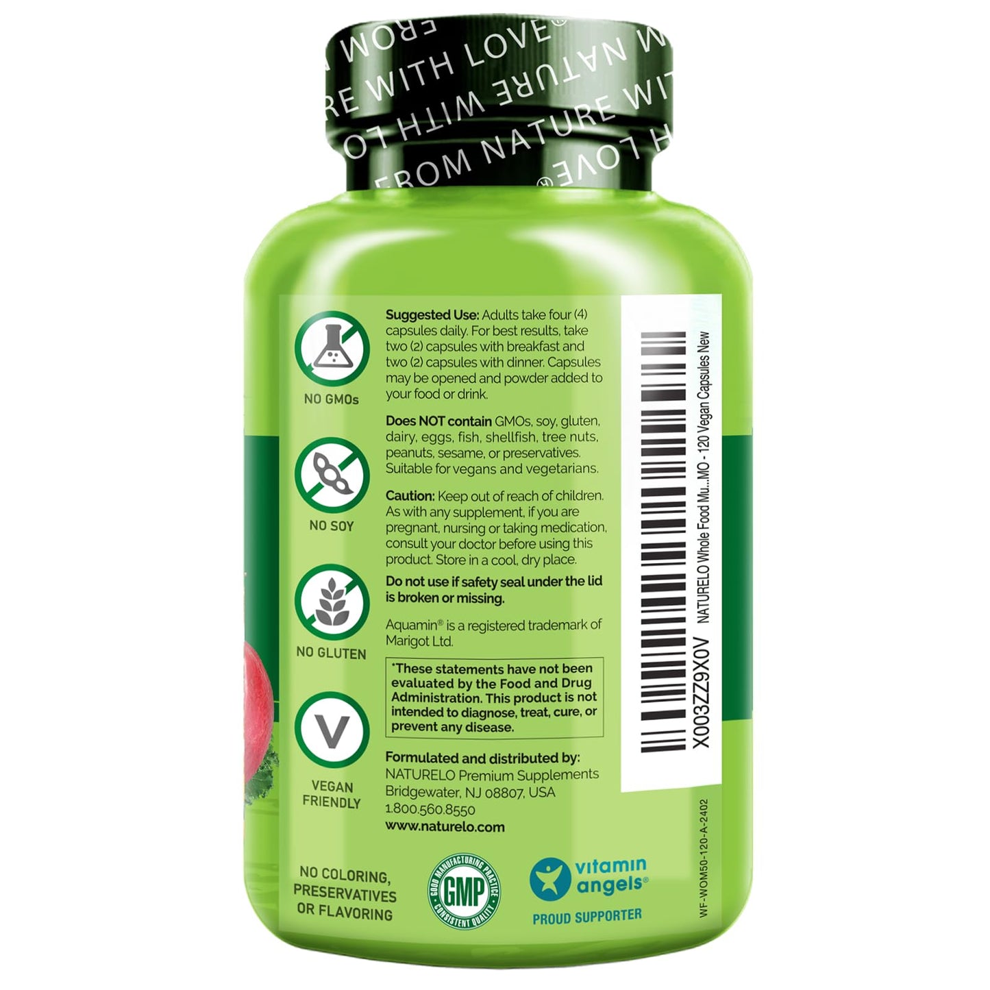 suplemento dietético multivitamínico Naturelo