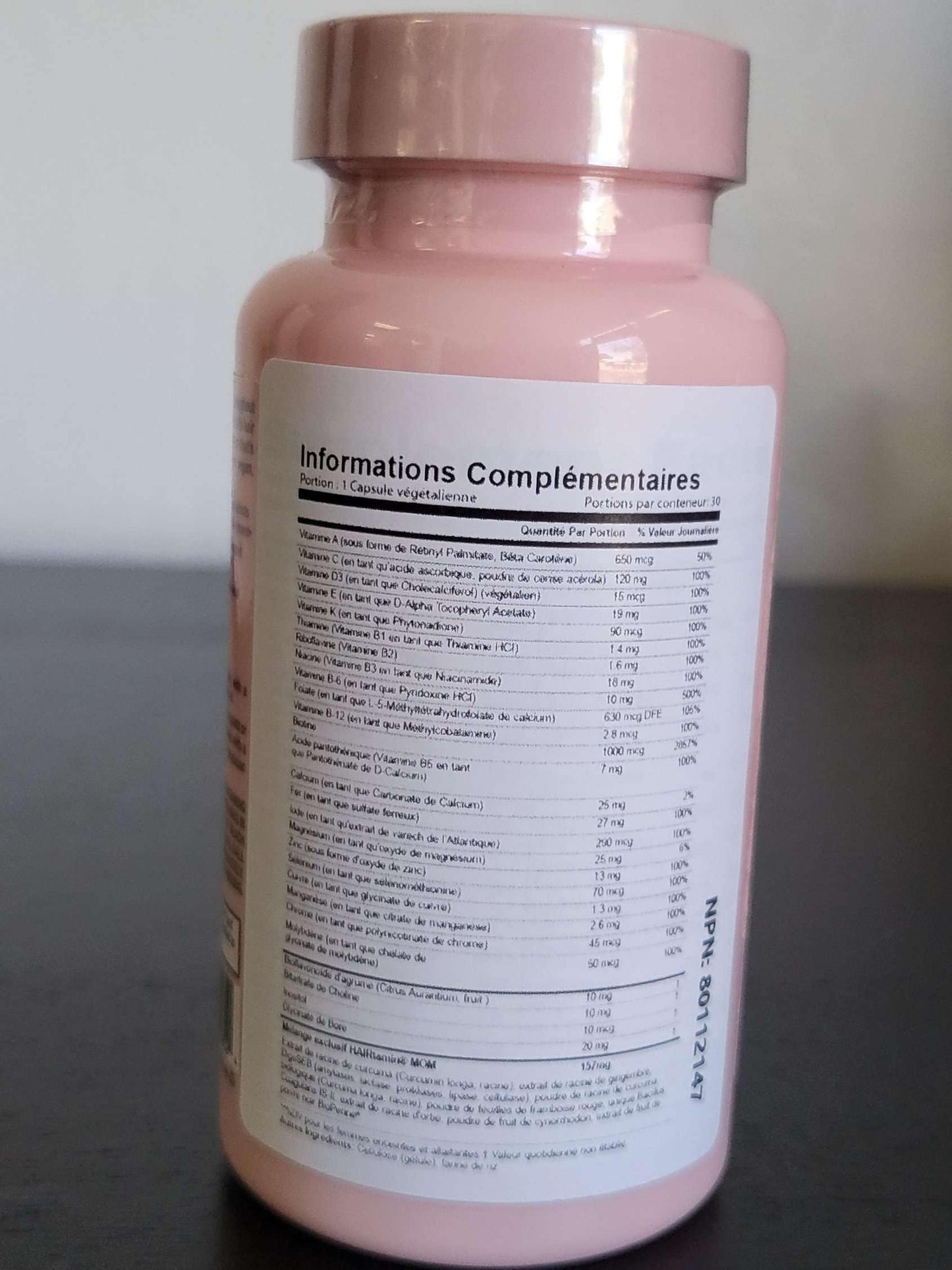 Suplemento para embarazo HAIRtamin MOM vegano