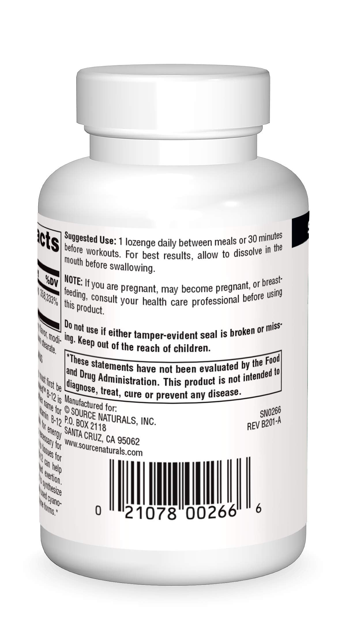 Suplemento energía rápida vitamina B-12 Source Naturals