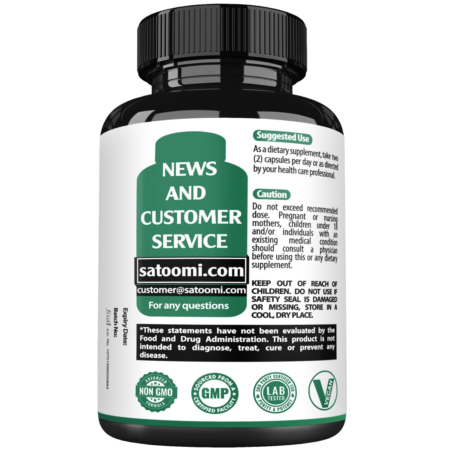 Suplemento para energía y salud celular satoomi NAD+ 60 cápsulas