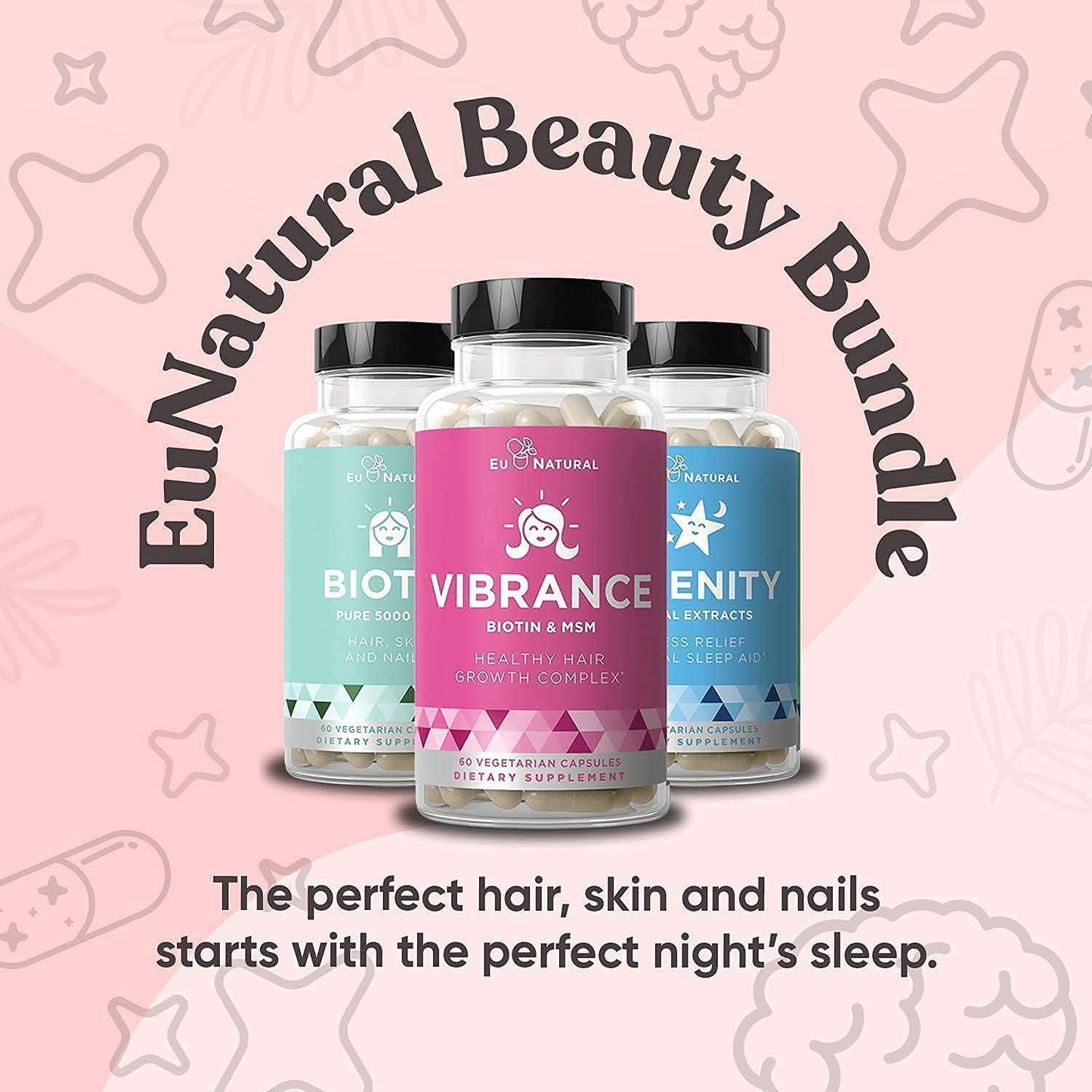 Suplemento Eu Natural Beauty para cabello piel y uñas