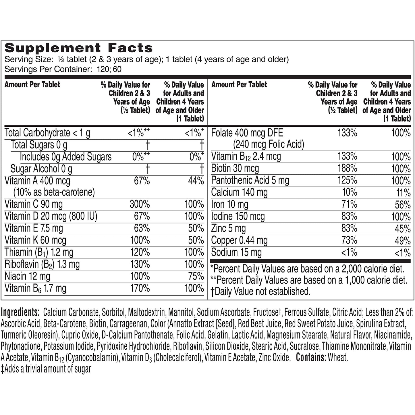 Suplemento Flintstones Multivitamínico Completo para niños y niñas