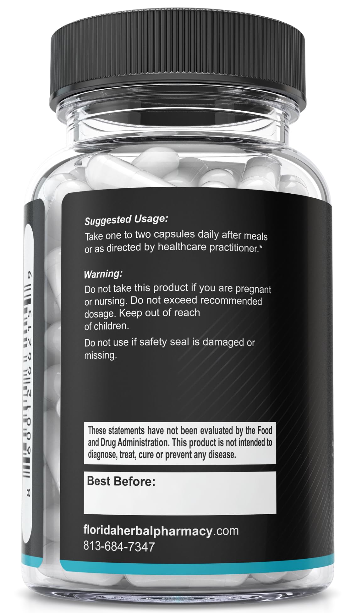 Suplemento Florida Herbal Pharmacy L-metilfolato caja lateral
