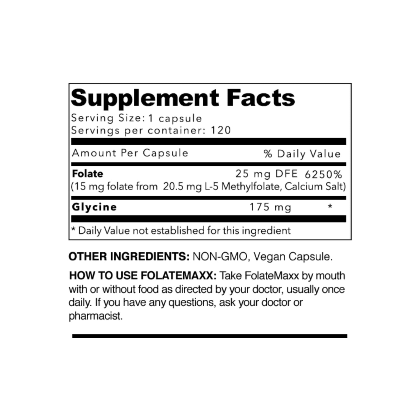 Suplemento folato sin gluten FOLATE MAXX 120 cápsulas