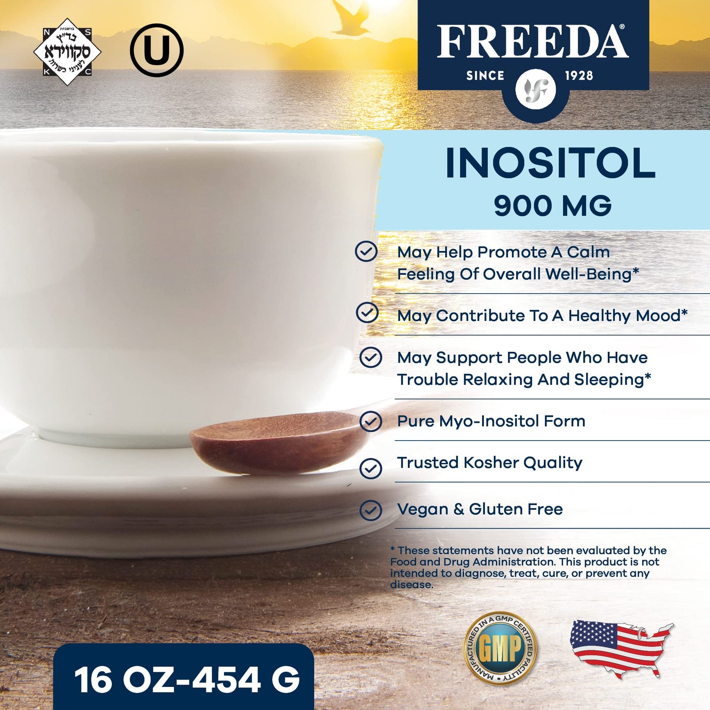 Suplemento FREEDA myo-inositol kosher vegano balance hormonal