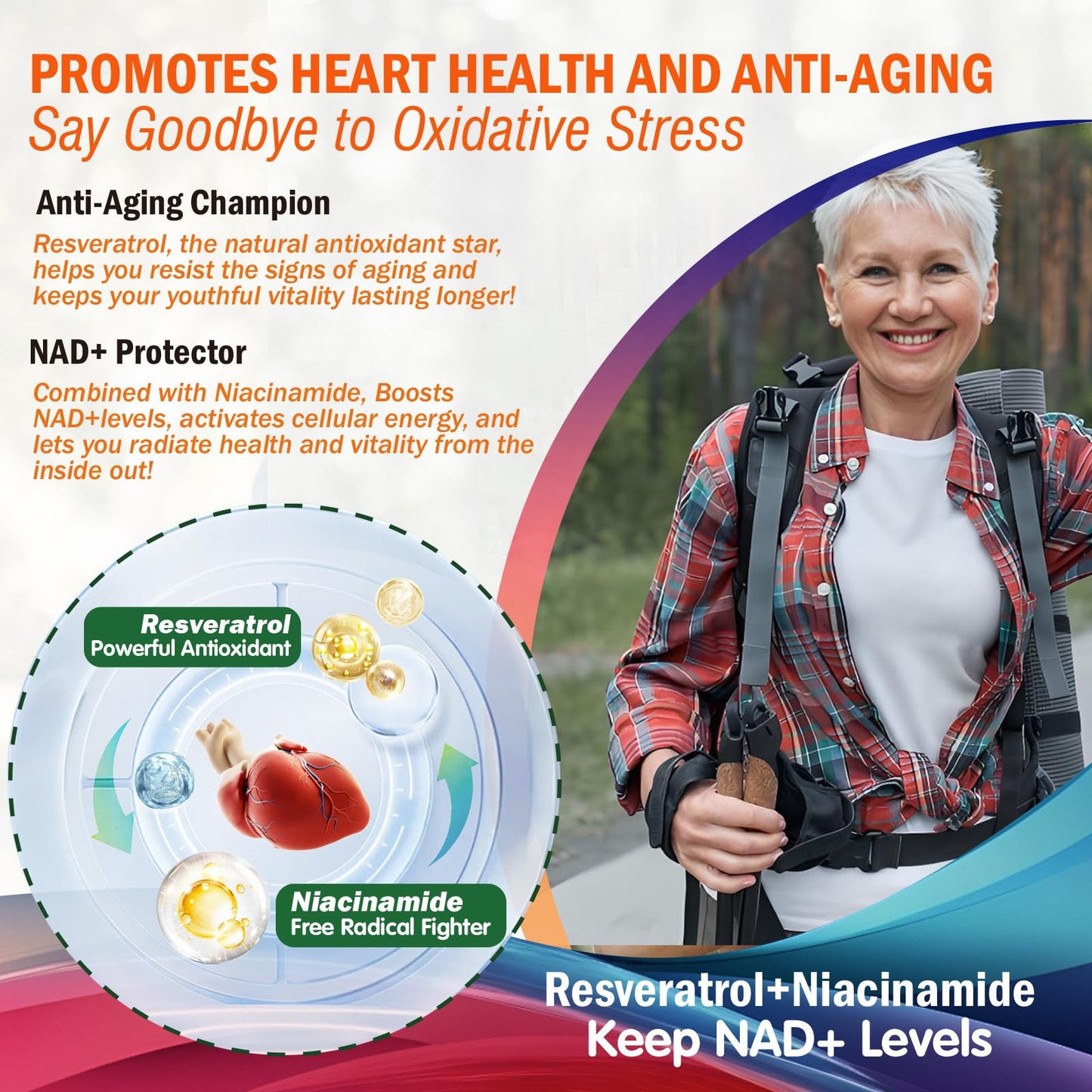 Suplemento Geeoasis antioxidante con niacinamida y resveratrol