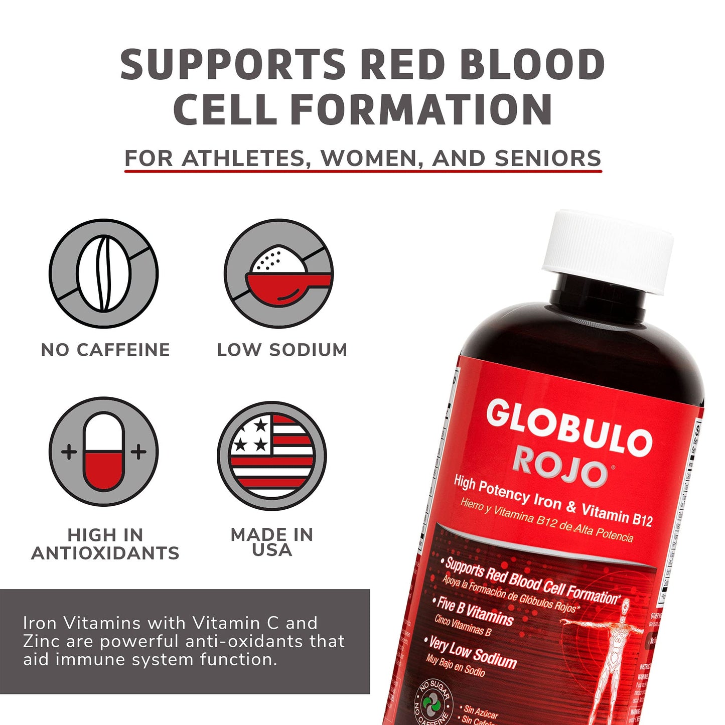 Suplemento Globulo Rojo hierro vegano fácil para estómago