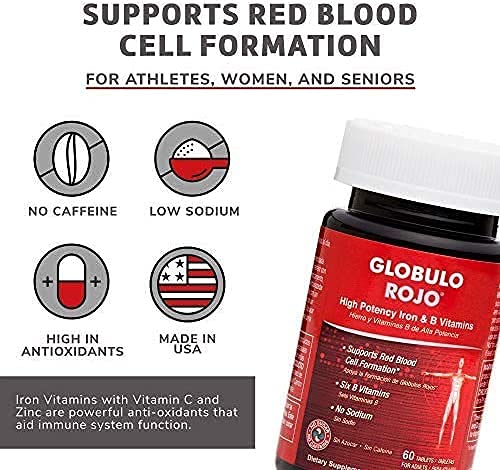 Suplemento Globulo Rojo potencia alta hierro y vitaminas