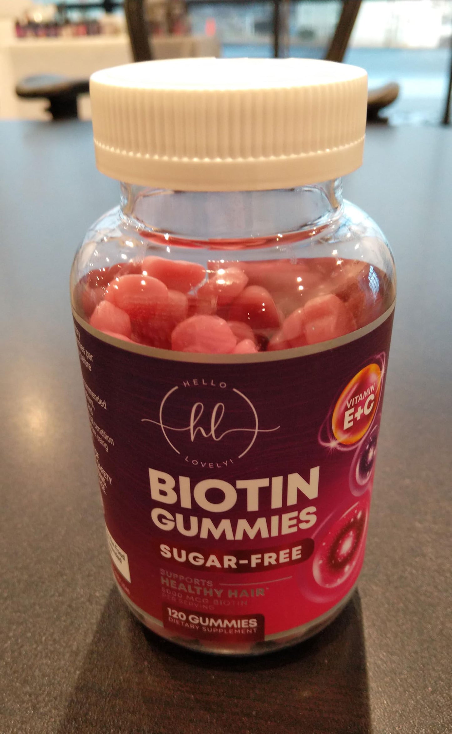 Suplemento gomitas biotina para cabello piel uñas saludable