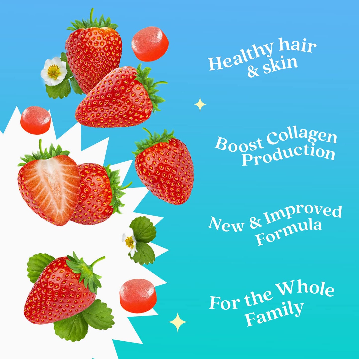 Suplemento gomitas para cabello y piel saludables BeLive