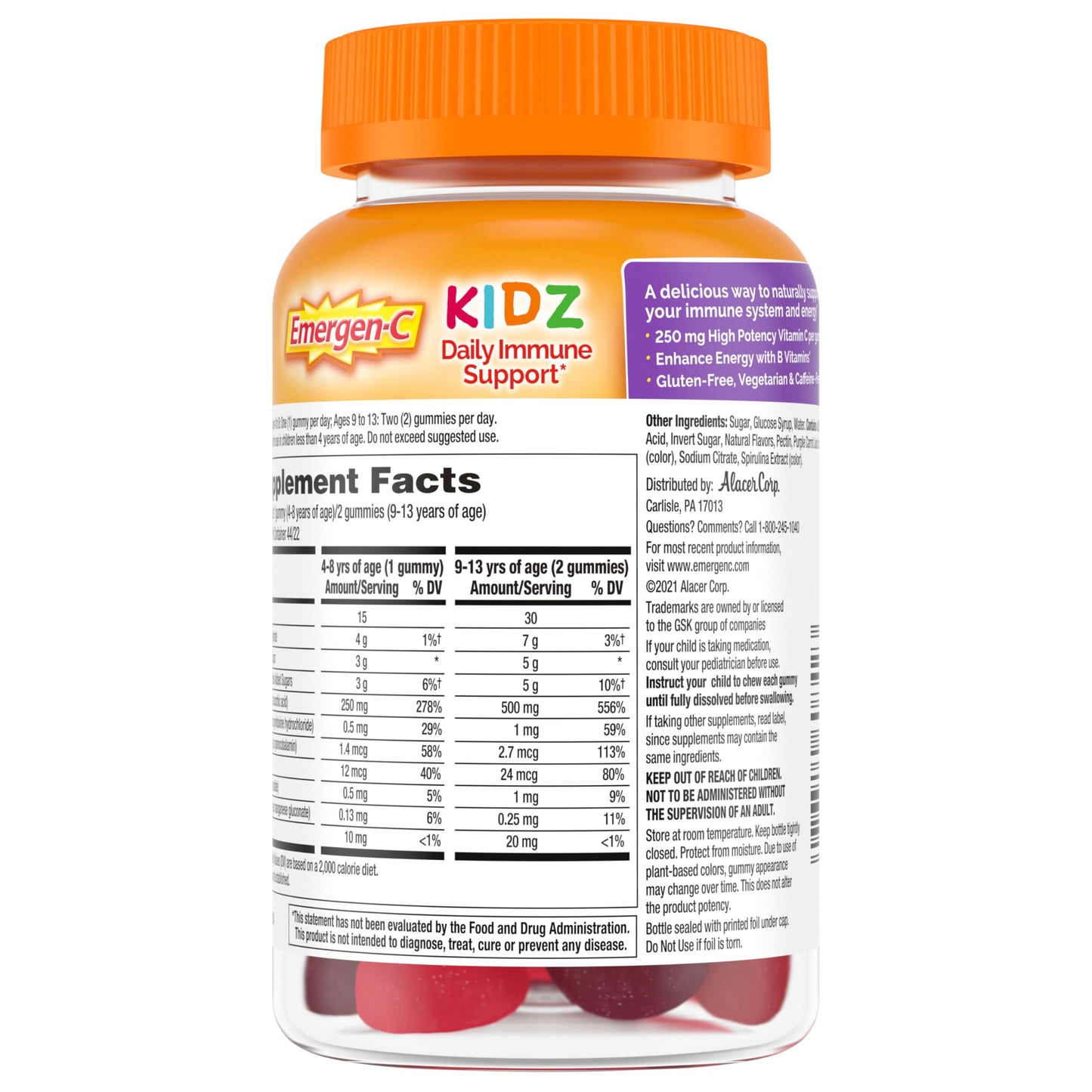 Suplemento gomitas Emergen-C Kidz para niños con vitaminas