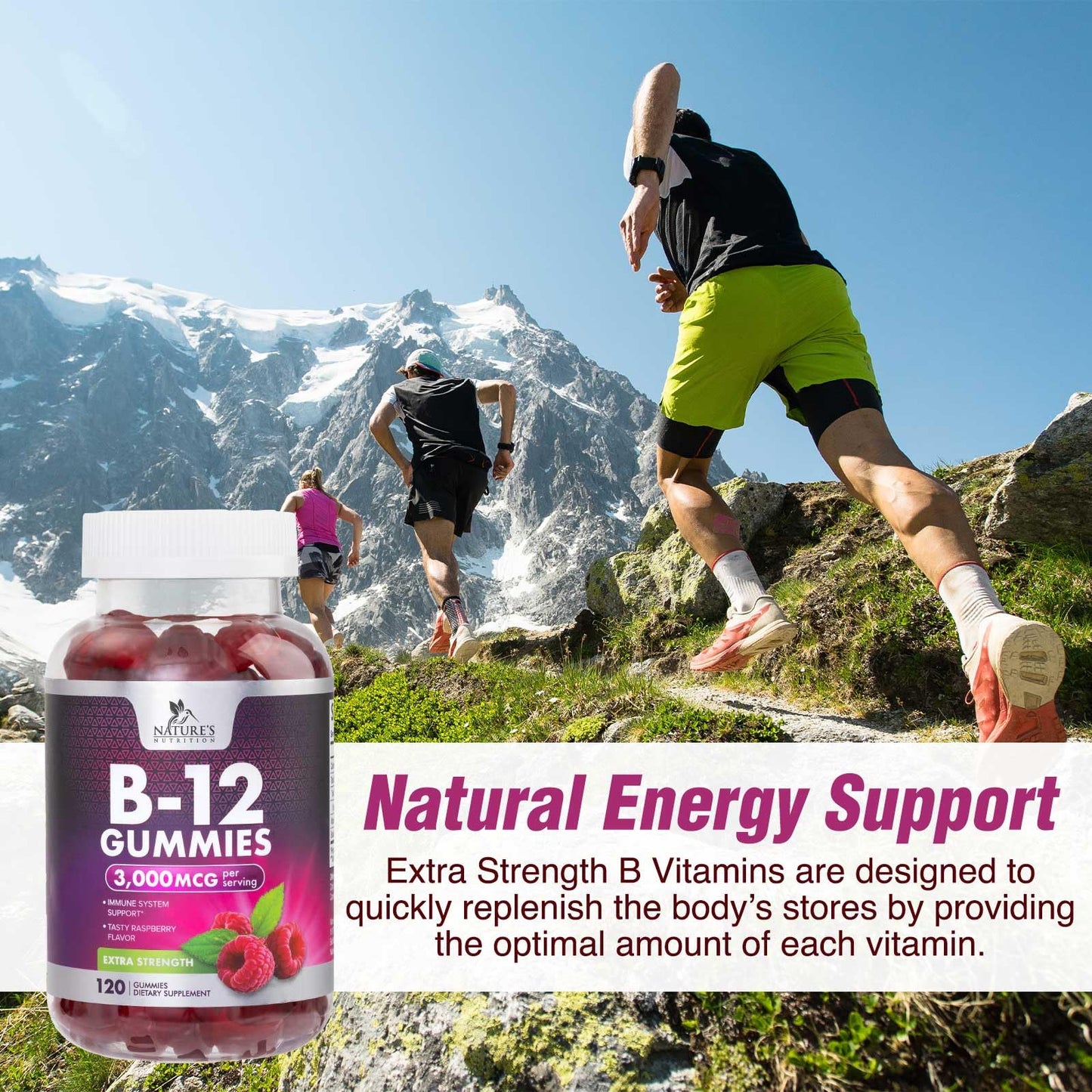 Suplemento gomitas vitamina B12 Nature's Nutrition 120 unidades
