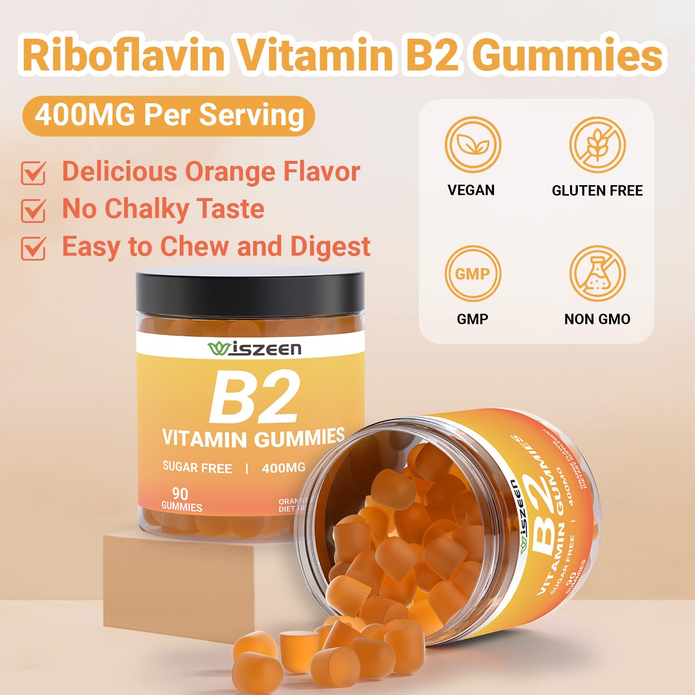 suplemento gomitas wiszeen vitamina b2 con magnesio