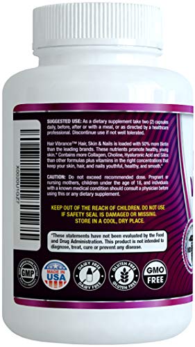 Suplemento Hair Vibrance 15000mcg biotina para cabello sano