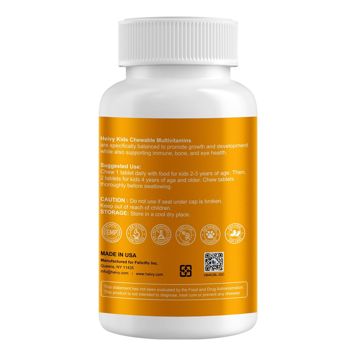 Suplemento Heivy de multivitaminas para la salud de niños