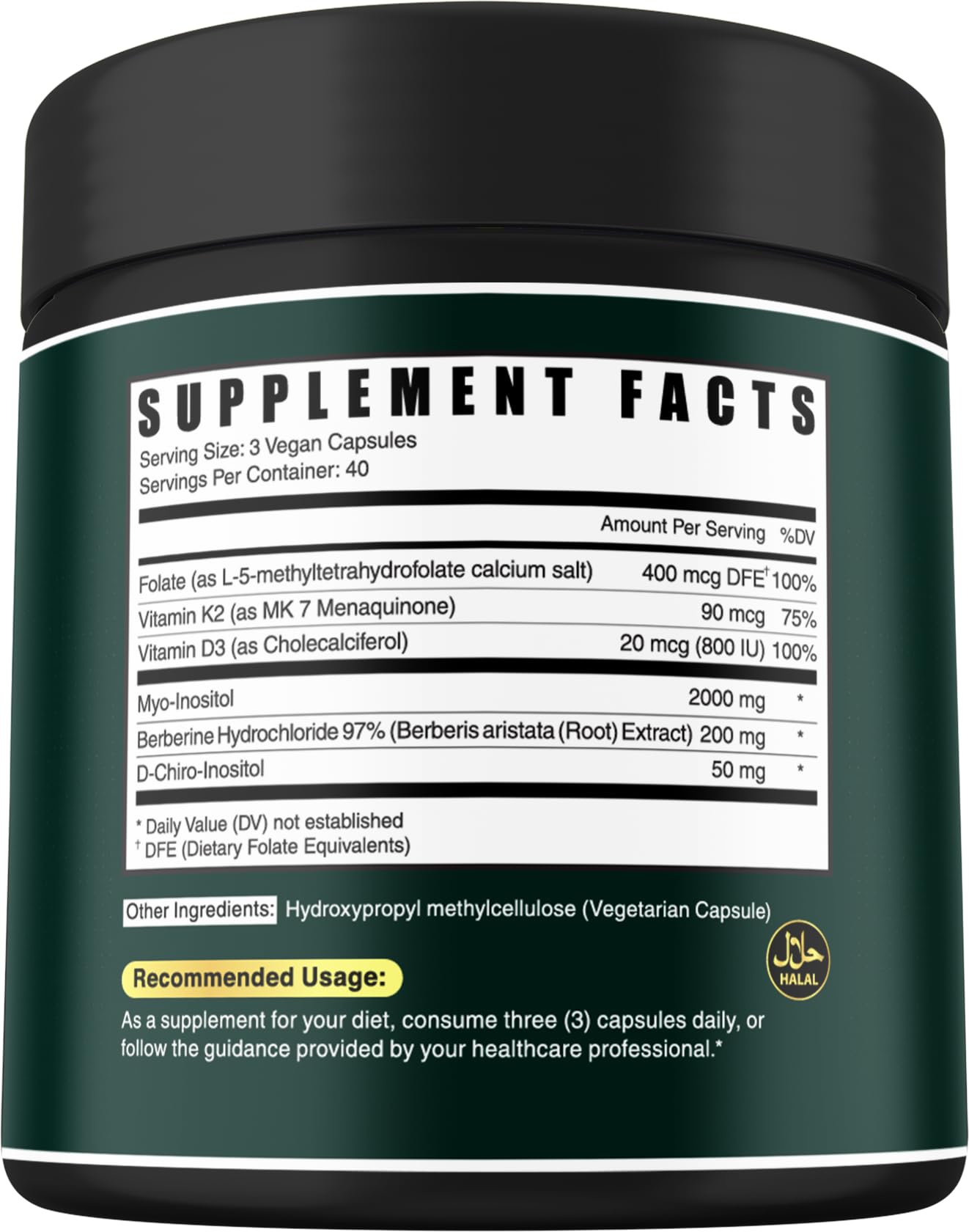 Suplemento Herbpy inositol para ciclos regulares femeninos