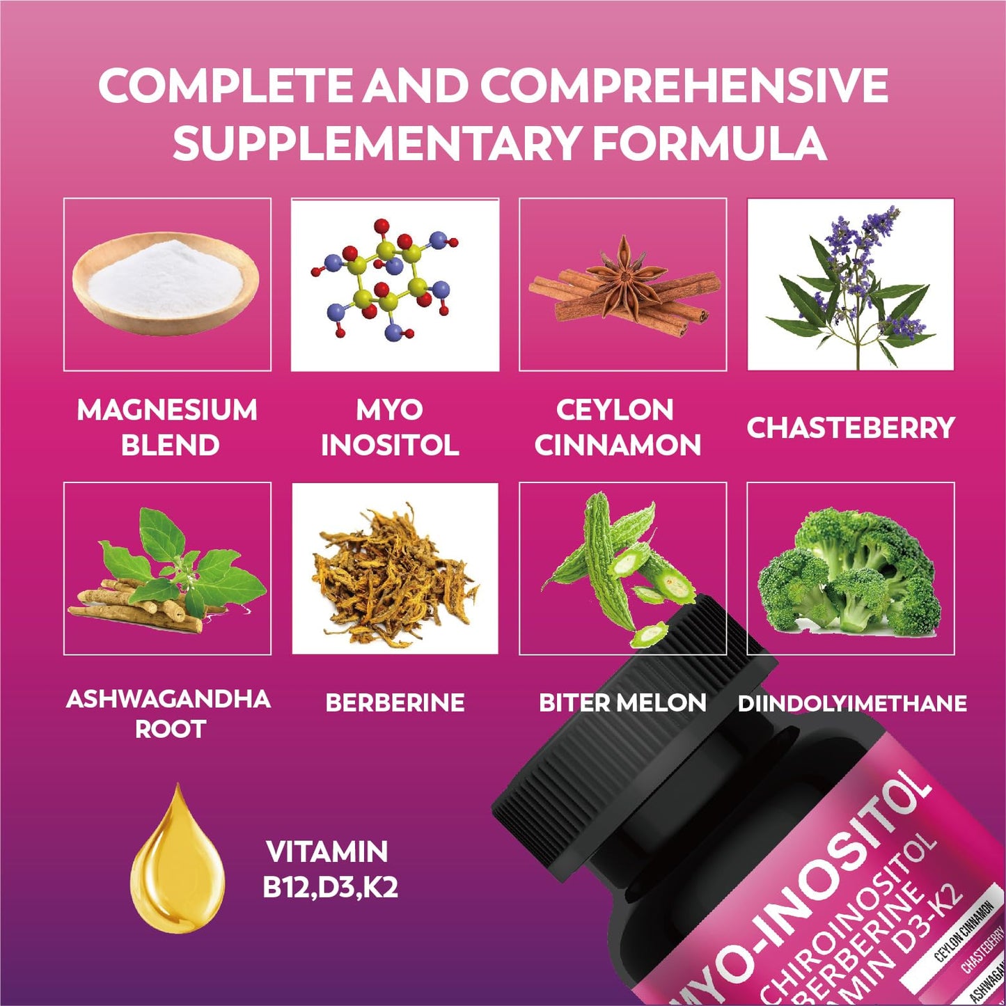 Etiqueta frontal suplemento hormonal Meidlfesun con berberina