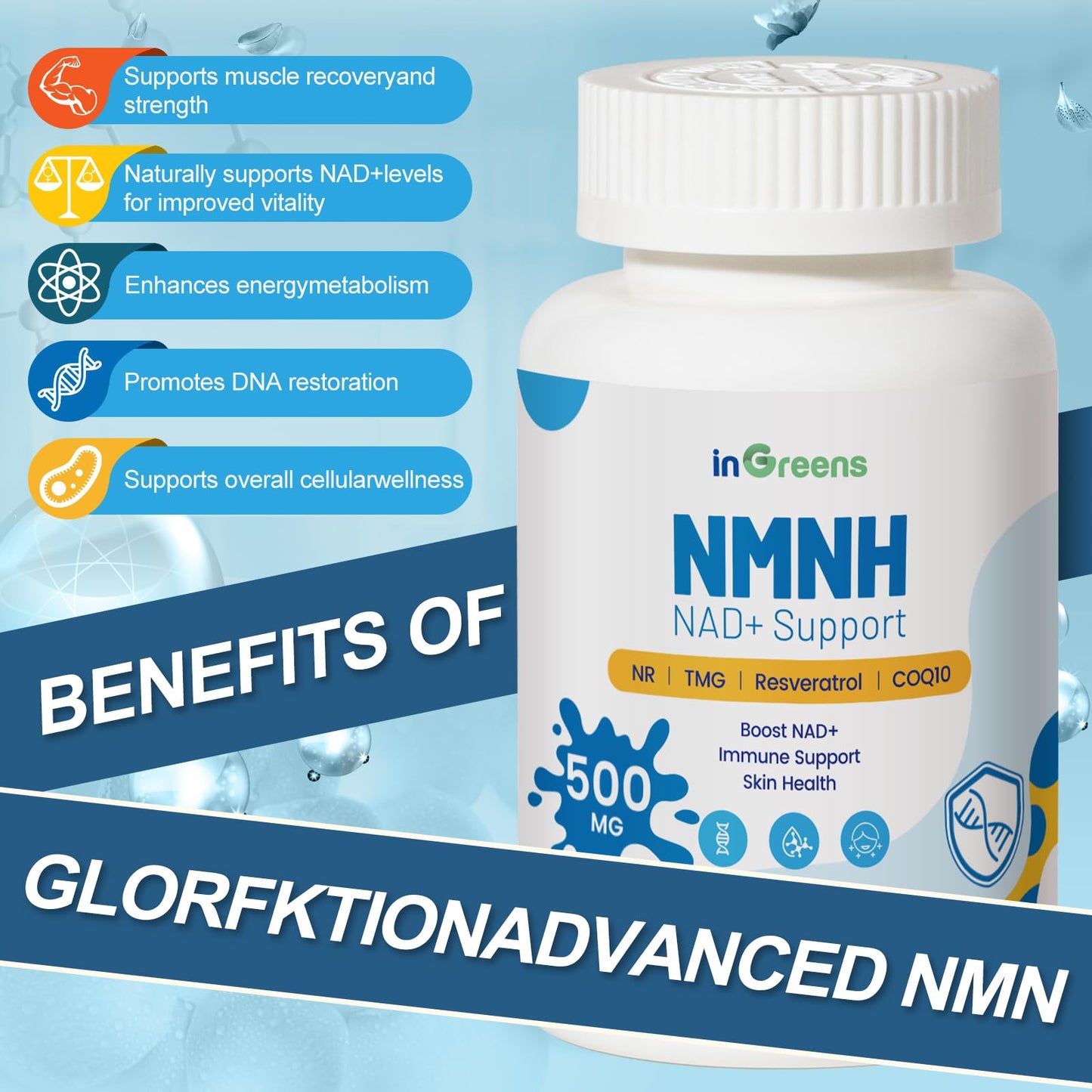 Suplemento inGreens NMNH cápsulas para salud general