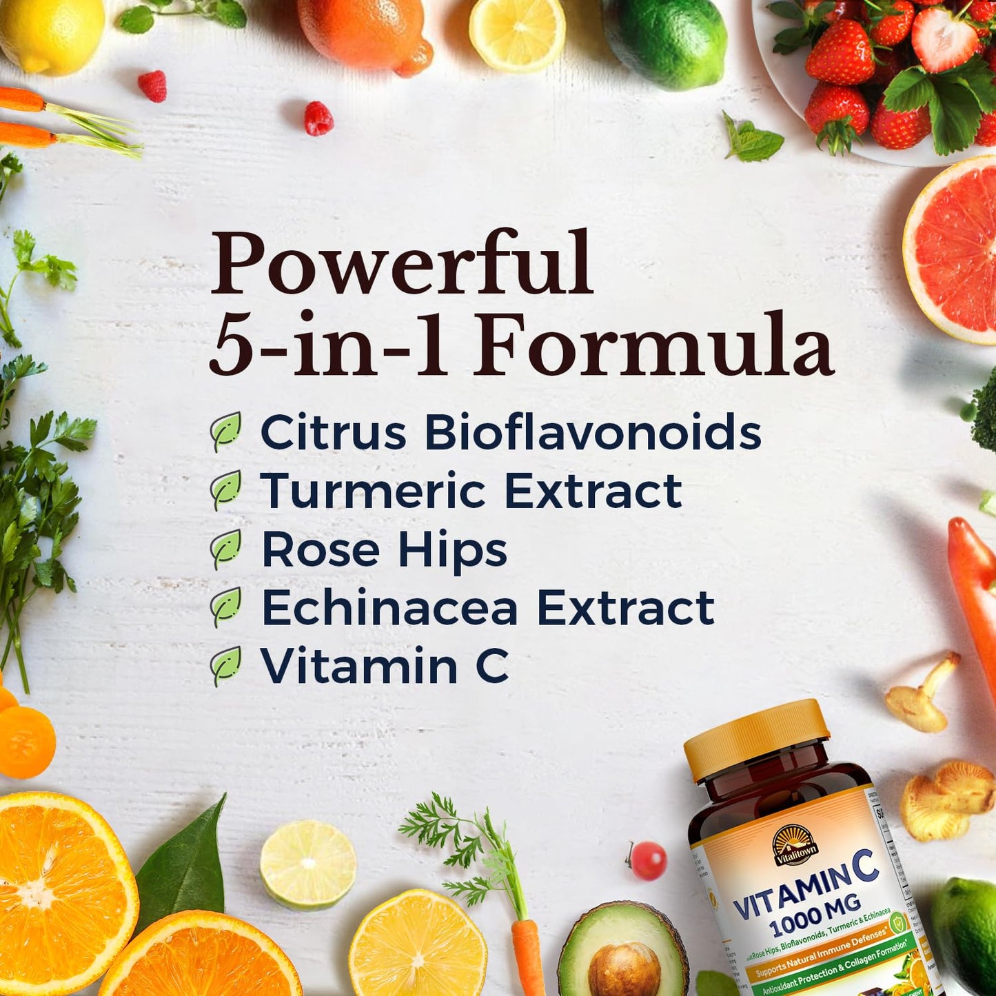 Suplemento inmunológico vitamina C Vitalitown