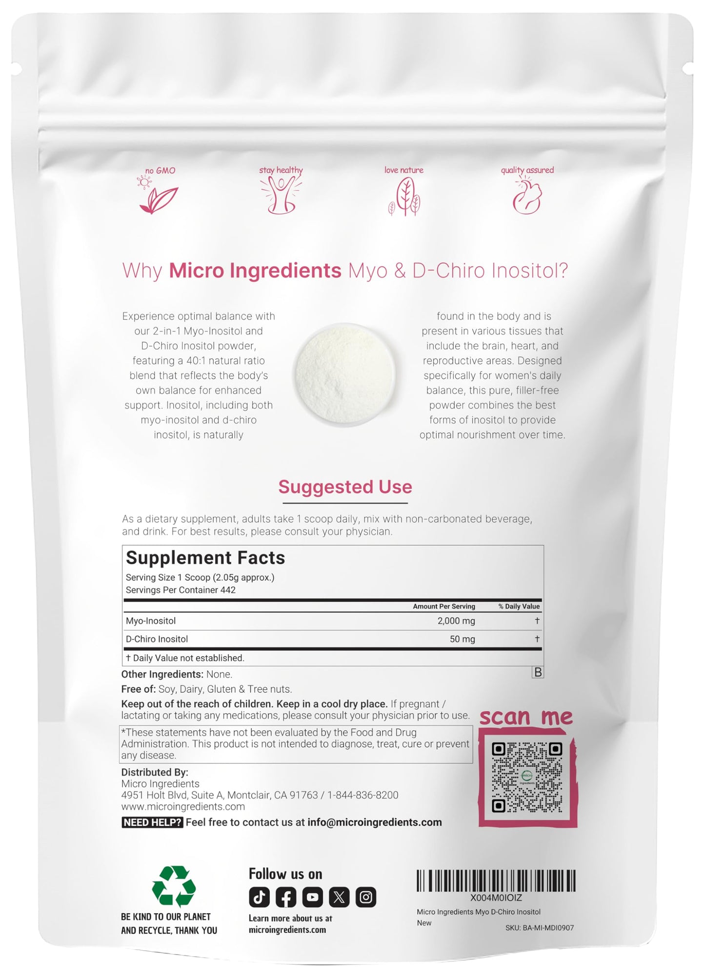 Suplemento de inositol balance hormonal