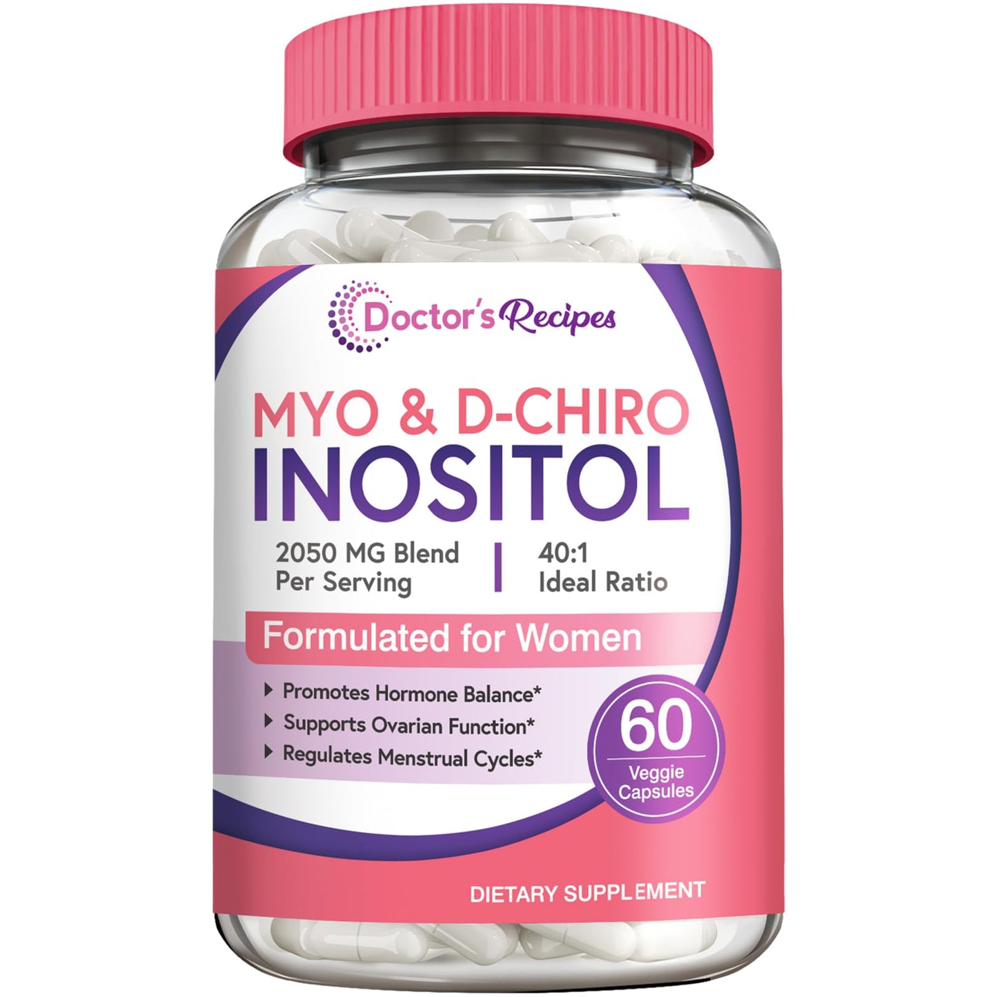 Suplemento Inositol Doctor's Recipes 60 cápsulas veganas