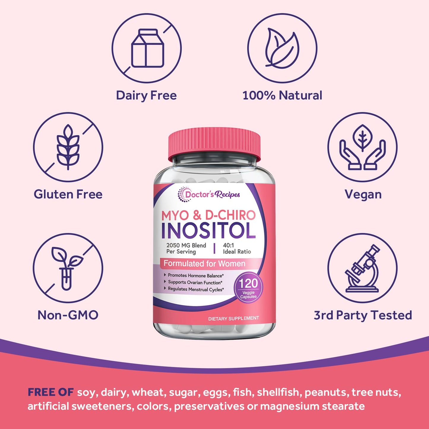 Suplemento inositol Doctor's Recipes mujer equilibrio hormonal