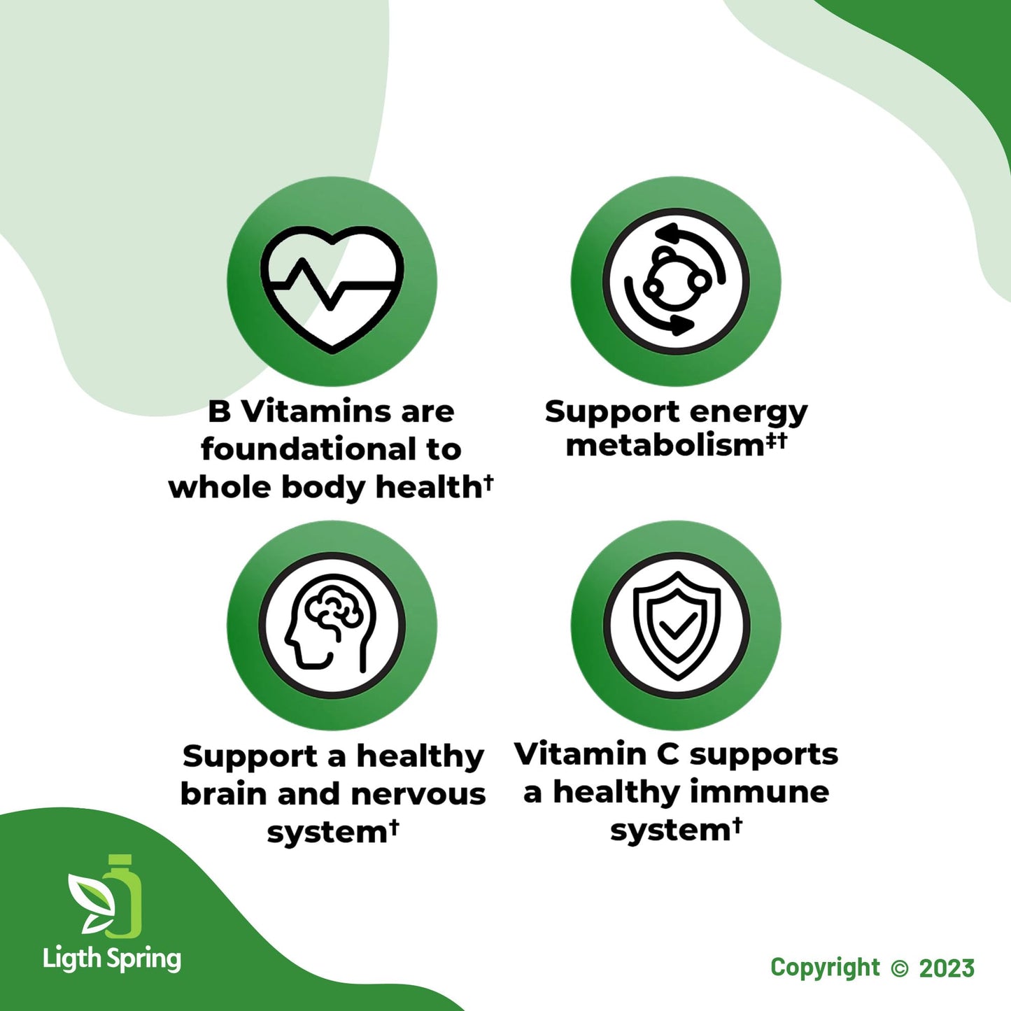 Suplemento LightSpring Super B-Complex vitamina C 460