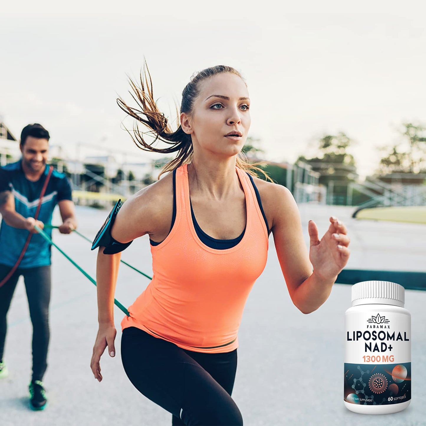 Suplemento Liposomal NAD 1600 mg vista detalle cápsulas