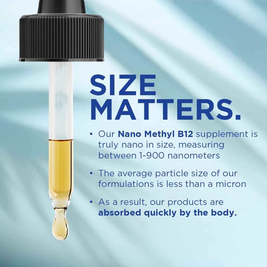 Suplemento líquido Nano Metil B-12 alta absorción