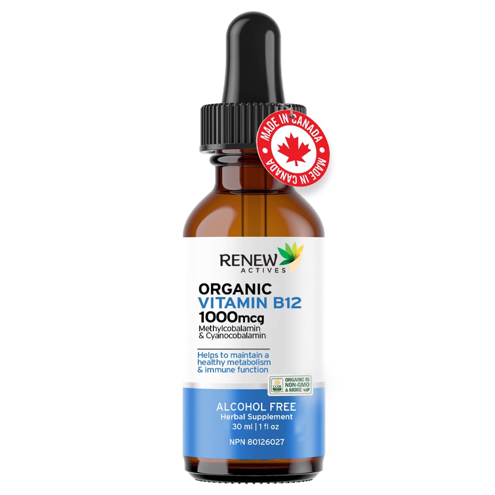 Suplemento líquido vegano vitamina b12 1000mcg Renew Actives