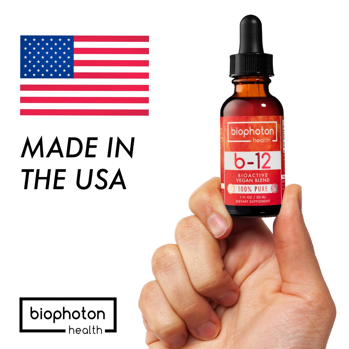 Suplemento líquido vitamina B12 sin gluten Biophoton Health