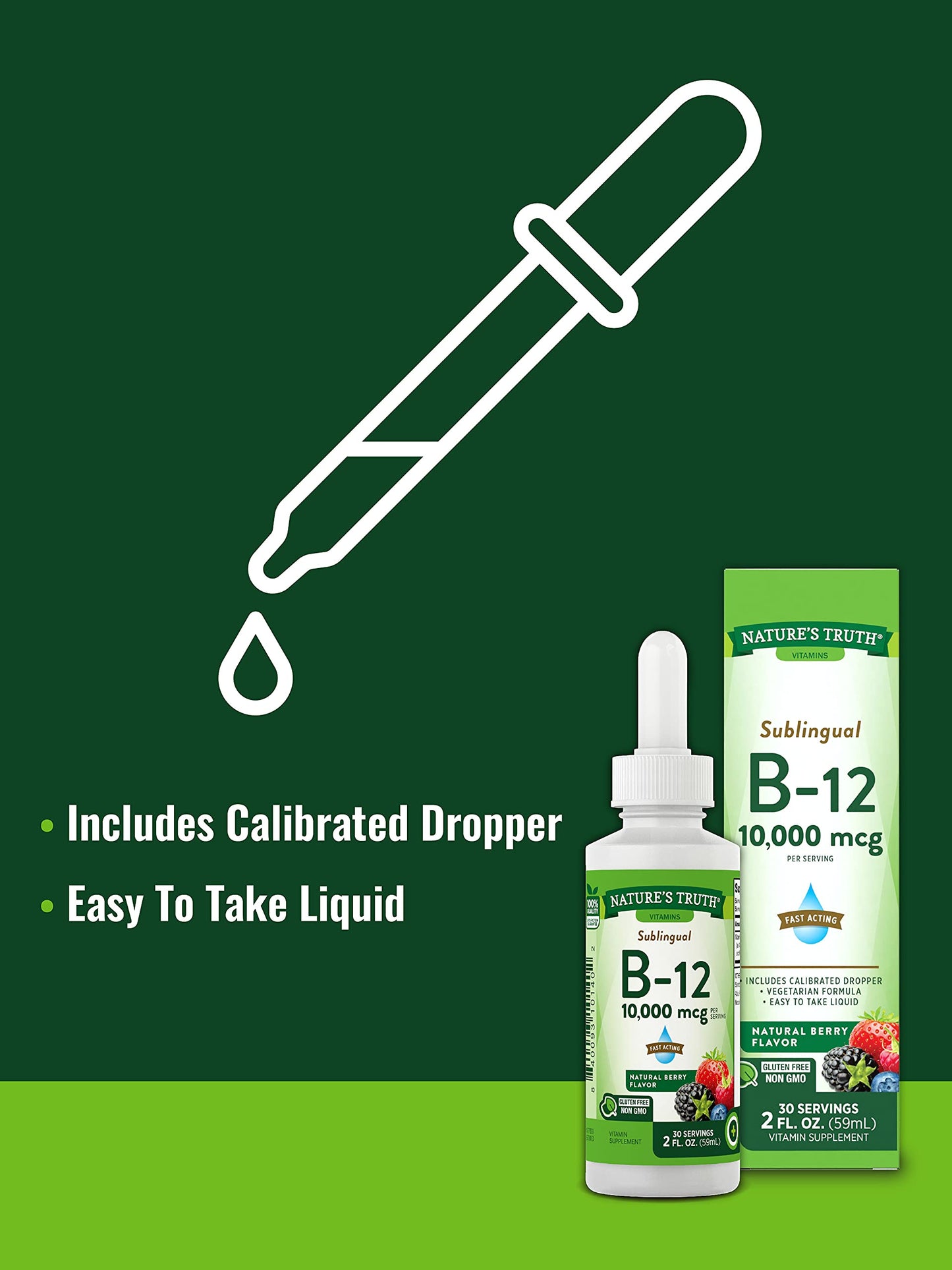 Suplemento liquido vitamina b-12 para sistema nervioso y corazón
