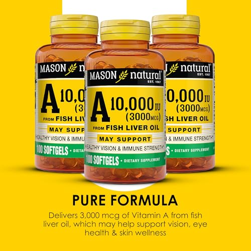 Suplemento Mason Natural vitamina a 10000 ui en softgels