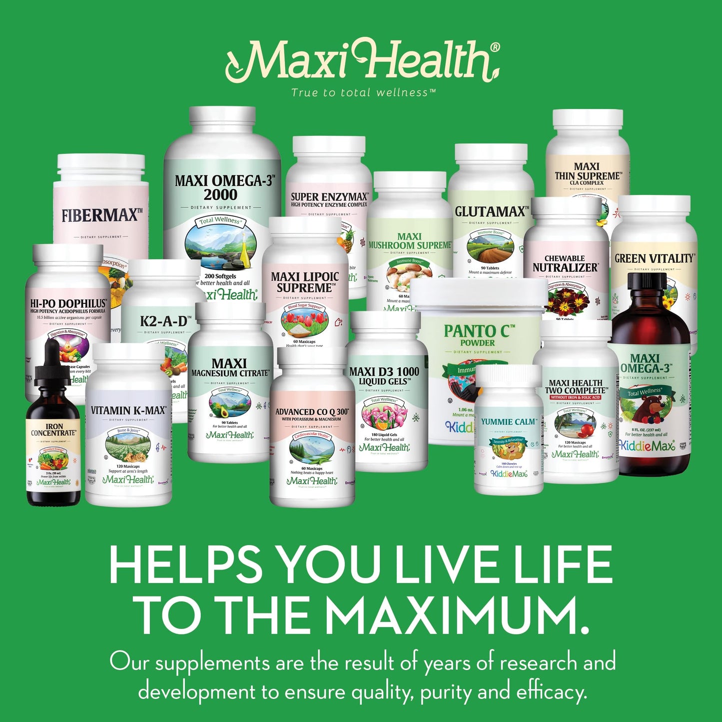 Suplemento Maxi Health para salud de cabello piel y uñas